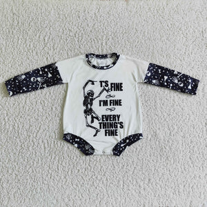 LR0123 halloween boy long sleeve romper