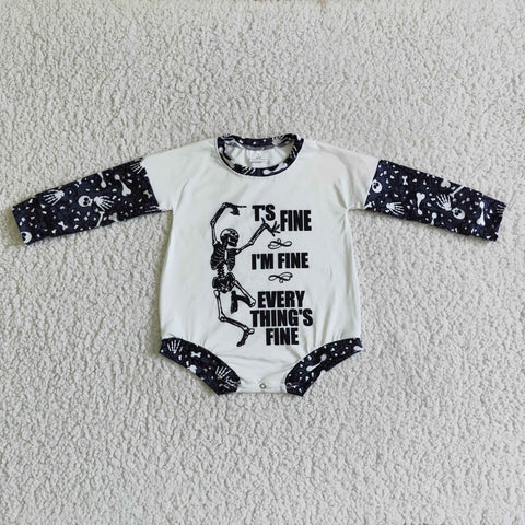 LR0123 halloween boy long sleeve romper