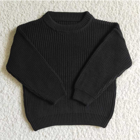 GT0029 Black cotton winter sweater