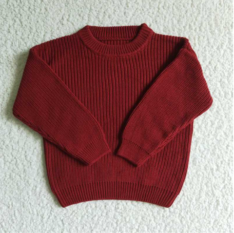 GT0035 Maroon cotton winter sweater