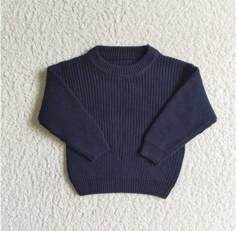 GT0030 Navy cotton winter sweater