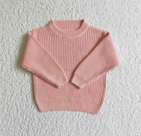 GT0036 Pink cotton winter sweater