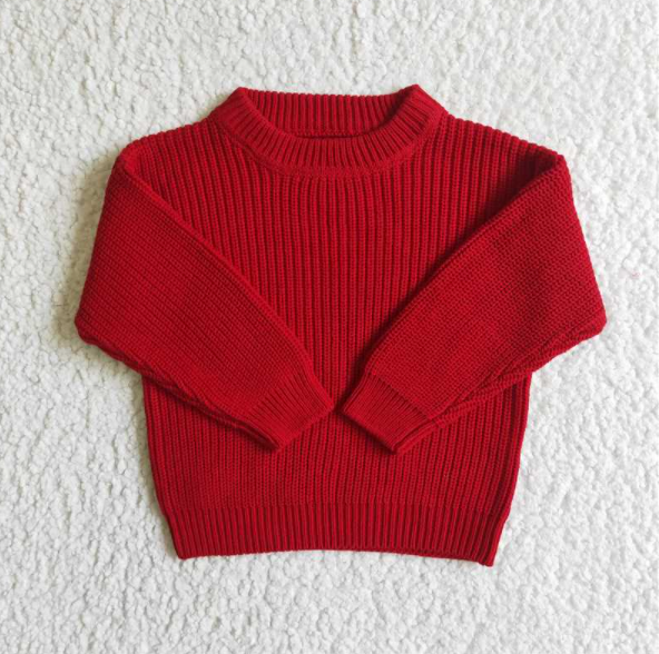 GT0032 Red cotton winter sweater