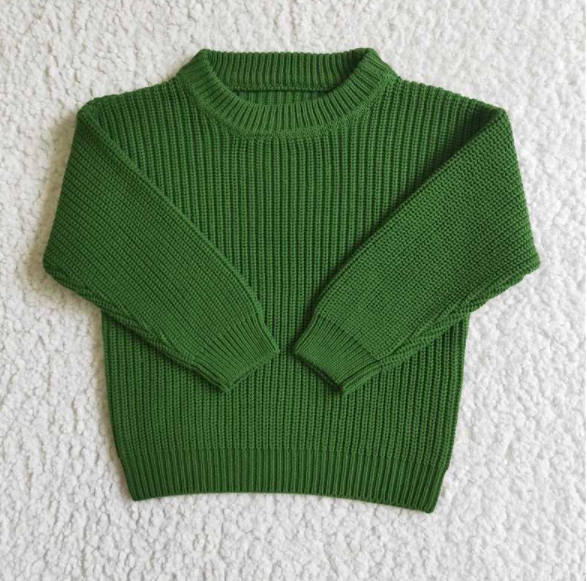 GT0031 Olive cotton winter sweater