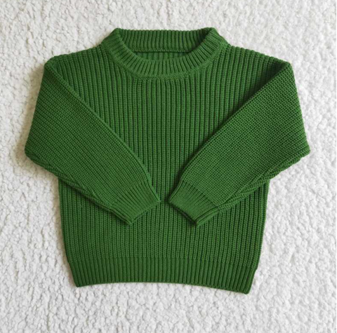 GT0031 Olive cotton winter sweater
