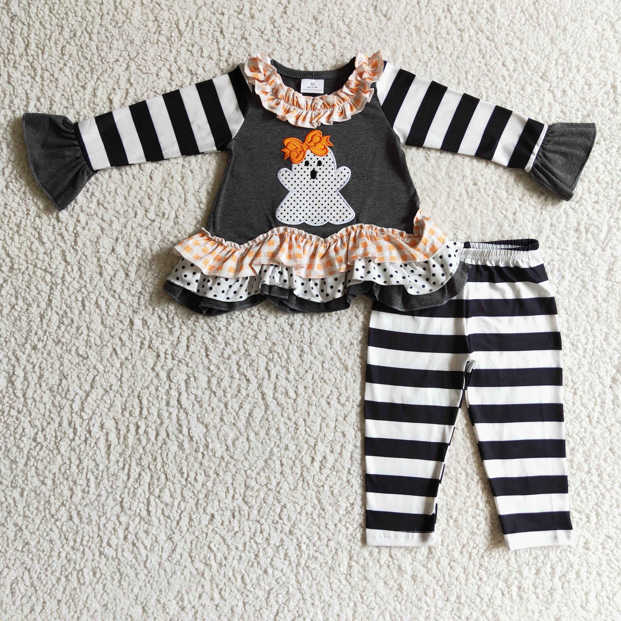 Halloween Kids Girls Cotton Embroidery Set