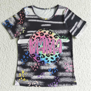 GT0003 Mama colorful leopard mommy and me shirt