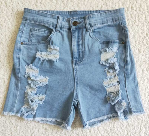 SS0026 Adult girls mommy summer denim shorts
