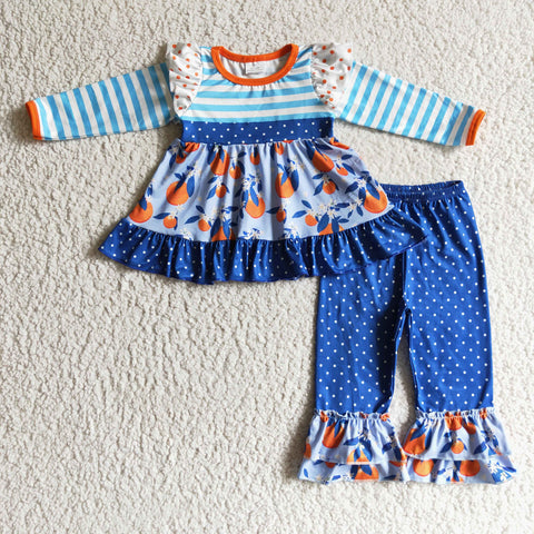 Girls Floral Long Sleeve Suit