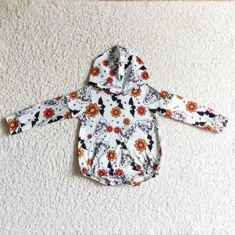 LR0160 floral print hooded romper