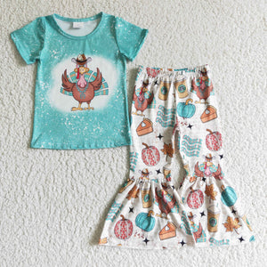 GSPO0195 Thanksgiving girl blue suit