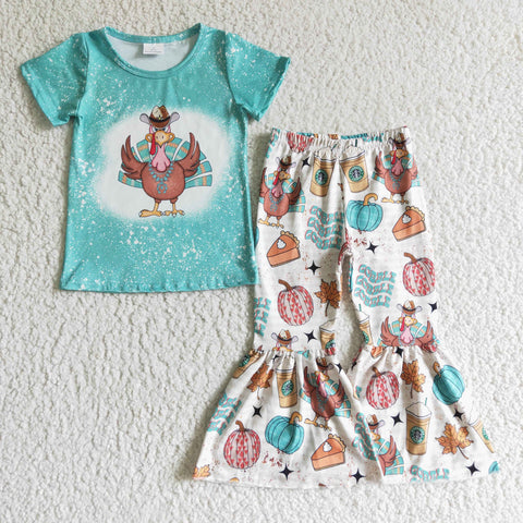 GSPO0195 Thanksgiving girl blue suit