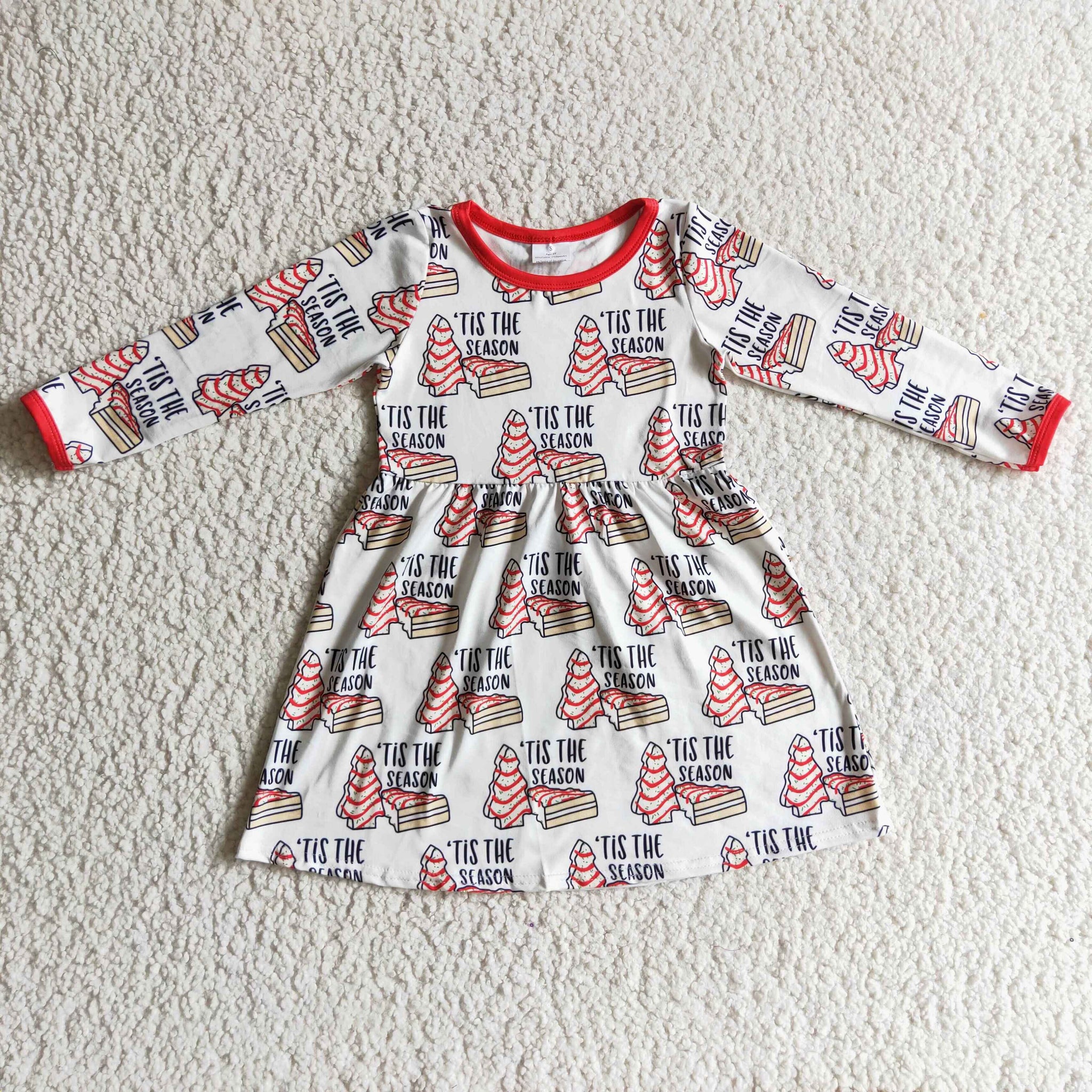 GLD0110 girls long sleeve dress