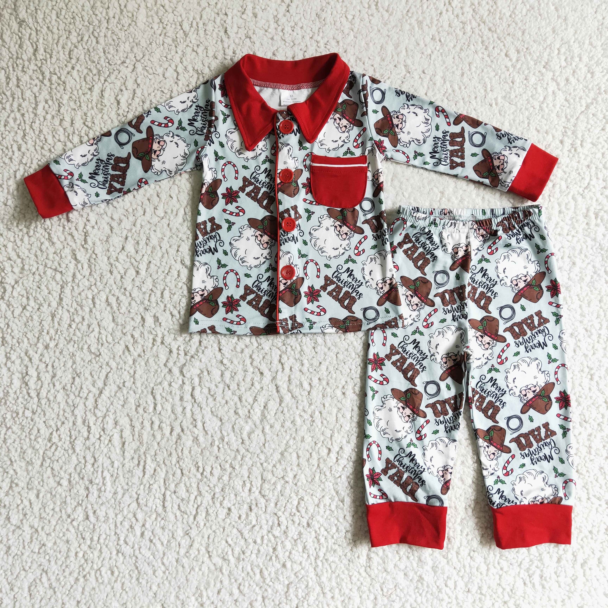 santa boy pajama set