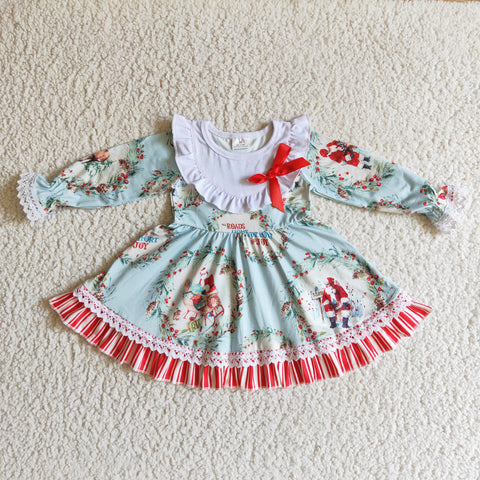 GLD0098 girl christmas dress