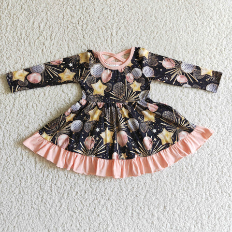 GLD0107 girl christmas dress
