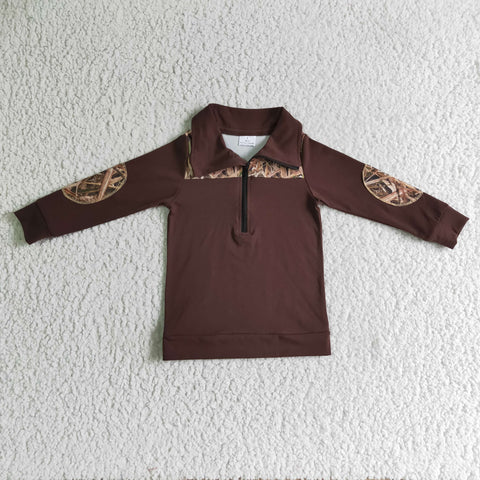 BT0070 Brown Boys Cotton Top