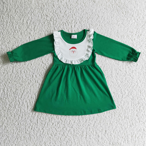 GLD0108 green girl christmas dress
