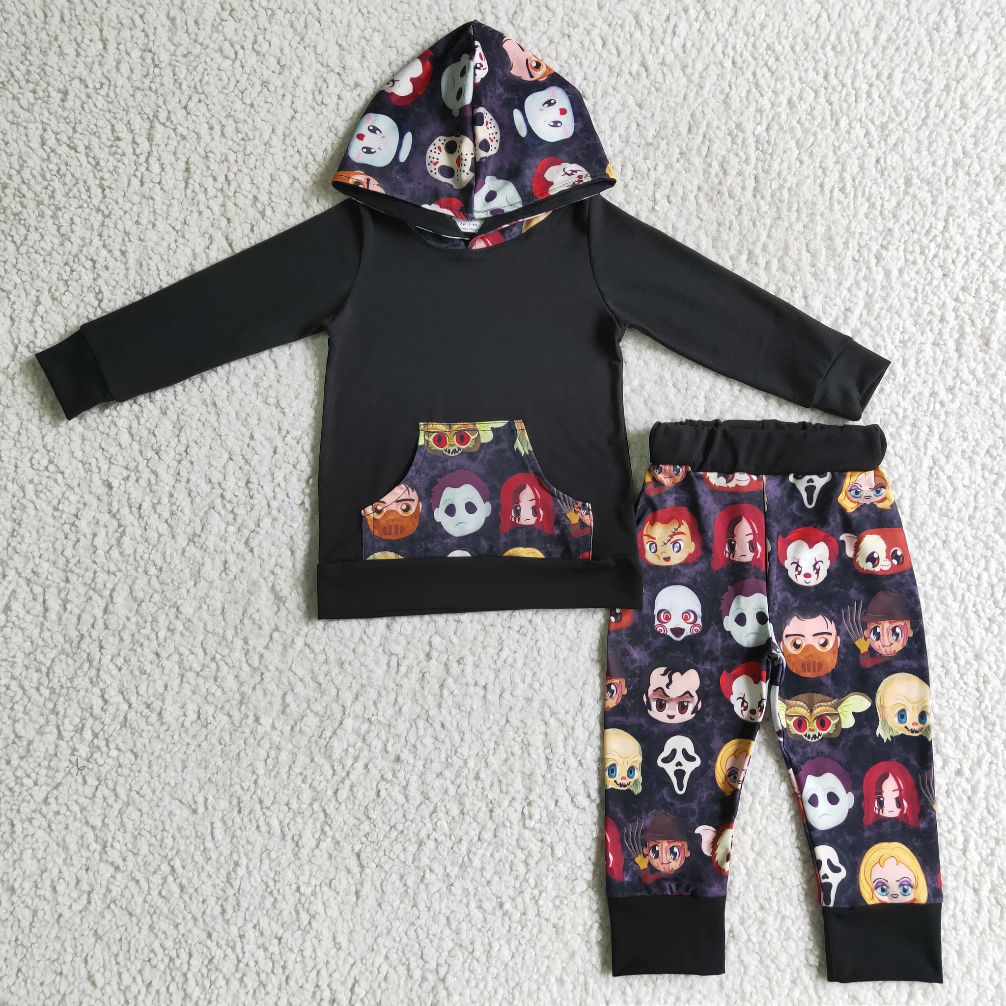 BLP0023 halloween boy hoodie set
