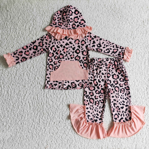Pink Leopard Hoodie Girls Outfit