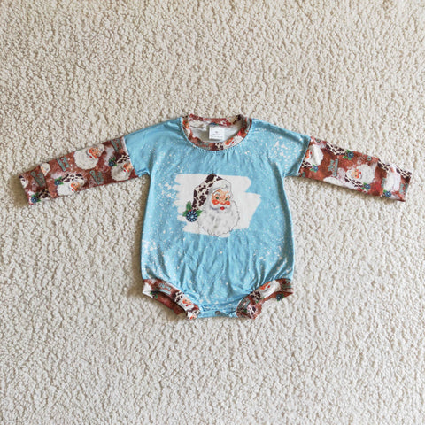 LR0175 santa long sleeve romper