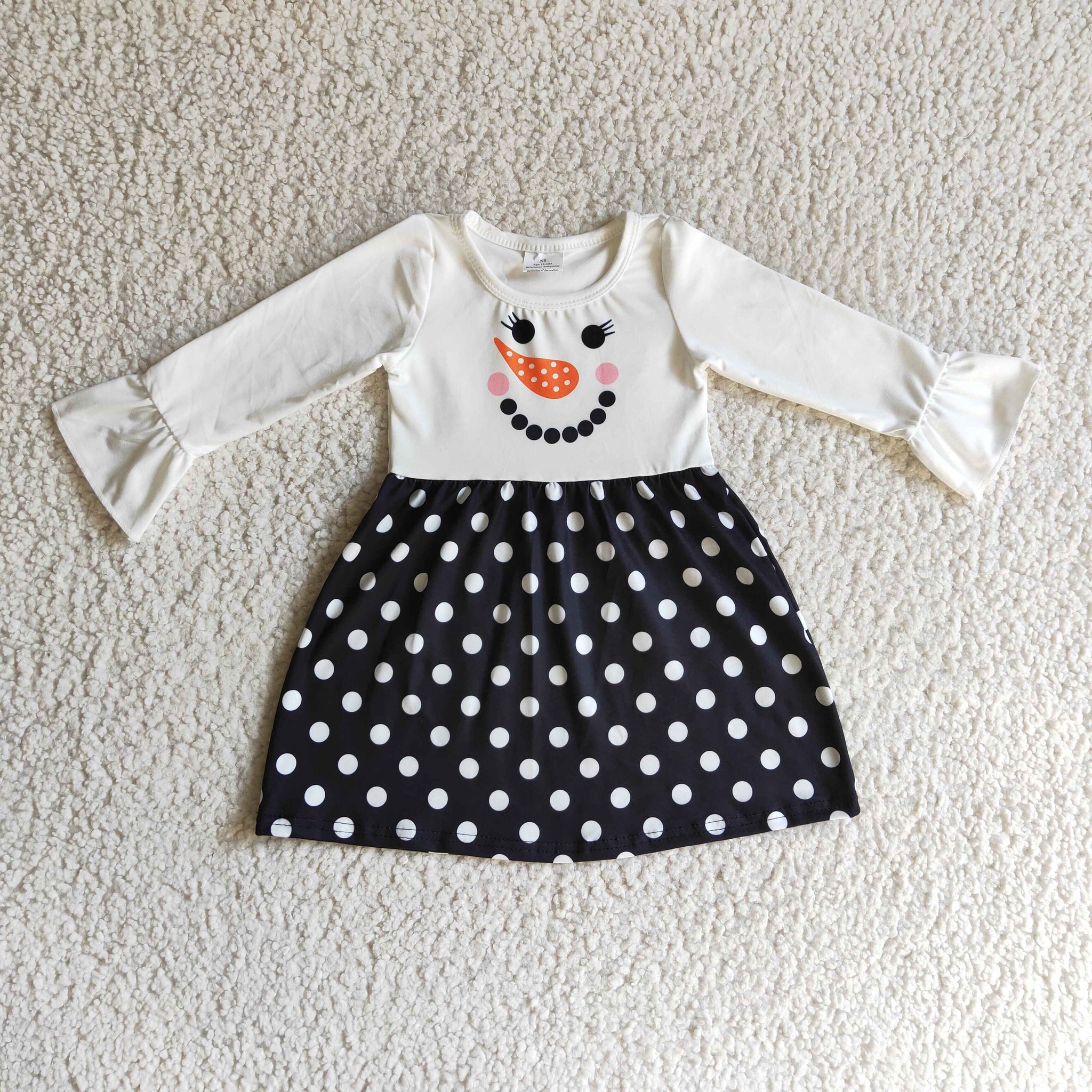 GLD0119 snowman girl dress