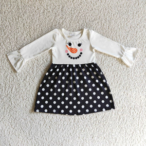 GLD0119 snowman girl dress