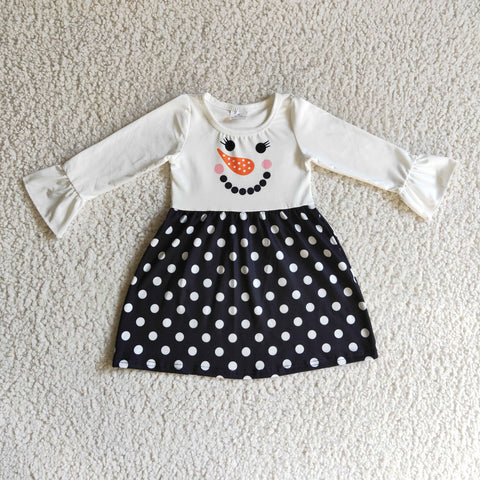 GLD0119 snowman girl dress