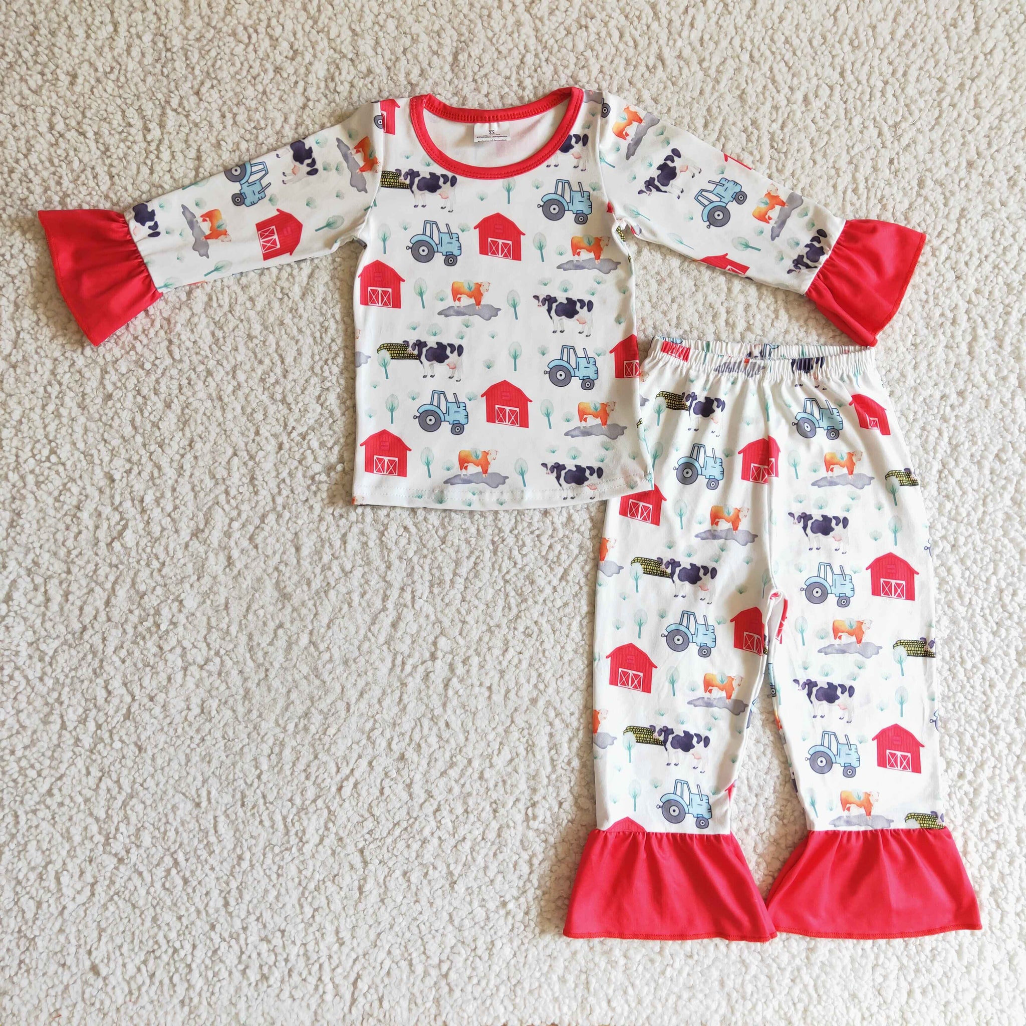 Girls Farm Pajama Set