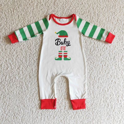 LR0119 christmas boy long sleeve romper