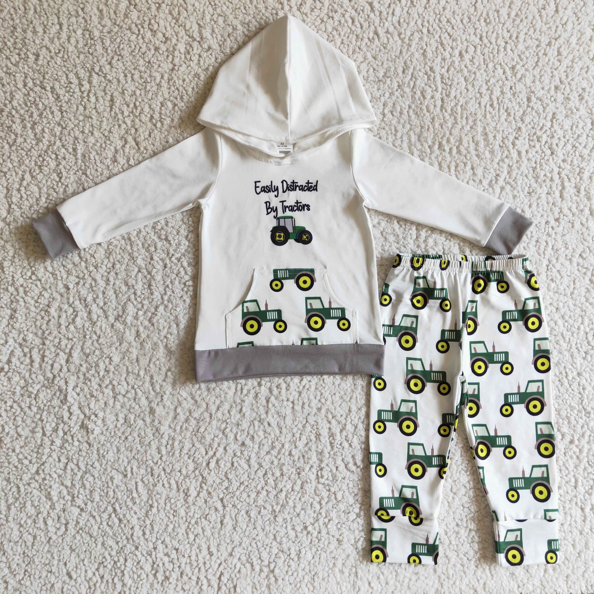 6 A23-30 Tractor Boys Hoodie Set