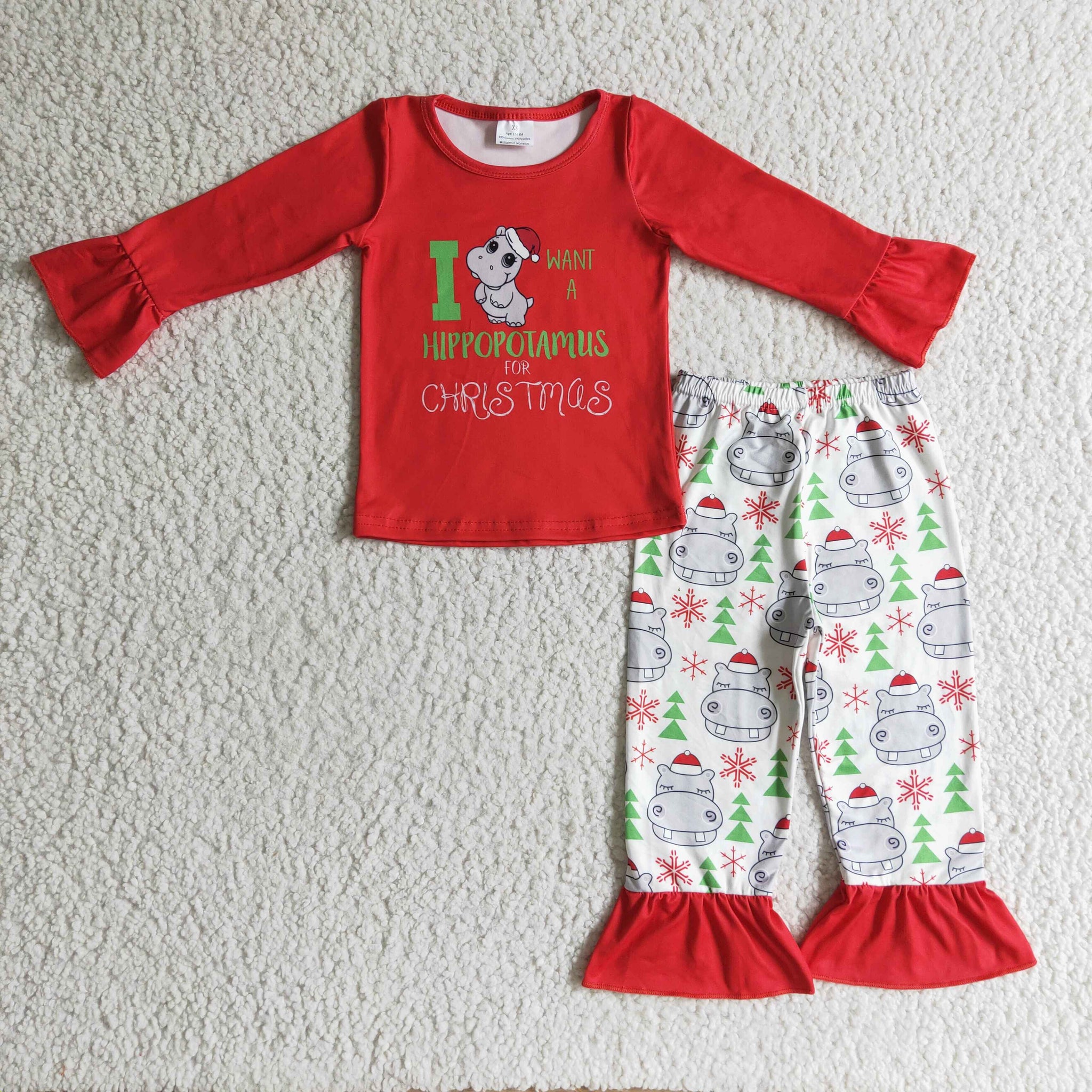 Christmas puppy print long sleeve suit