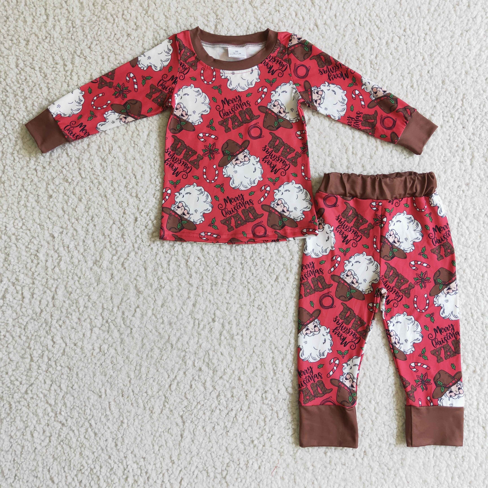 santa boy pajama set