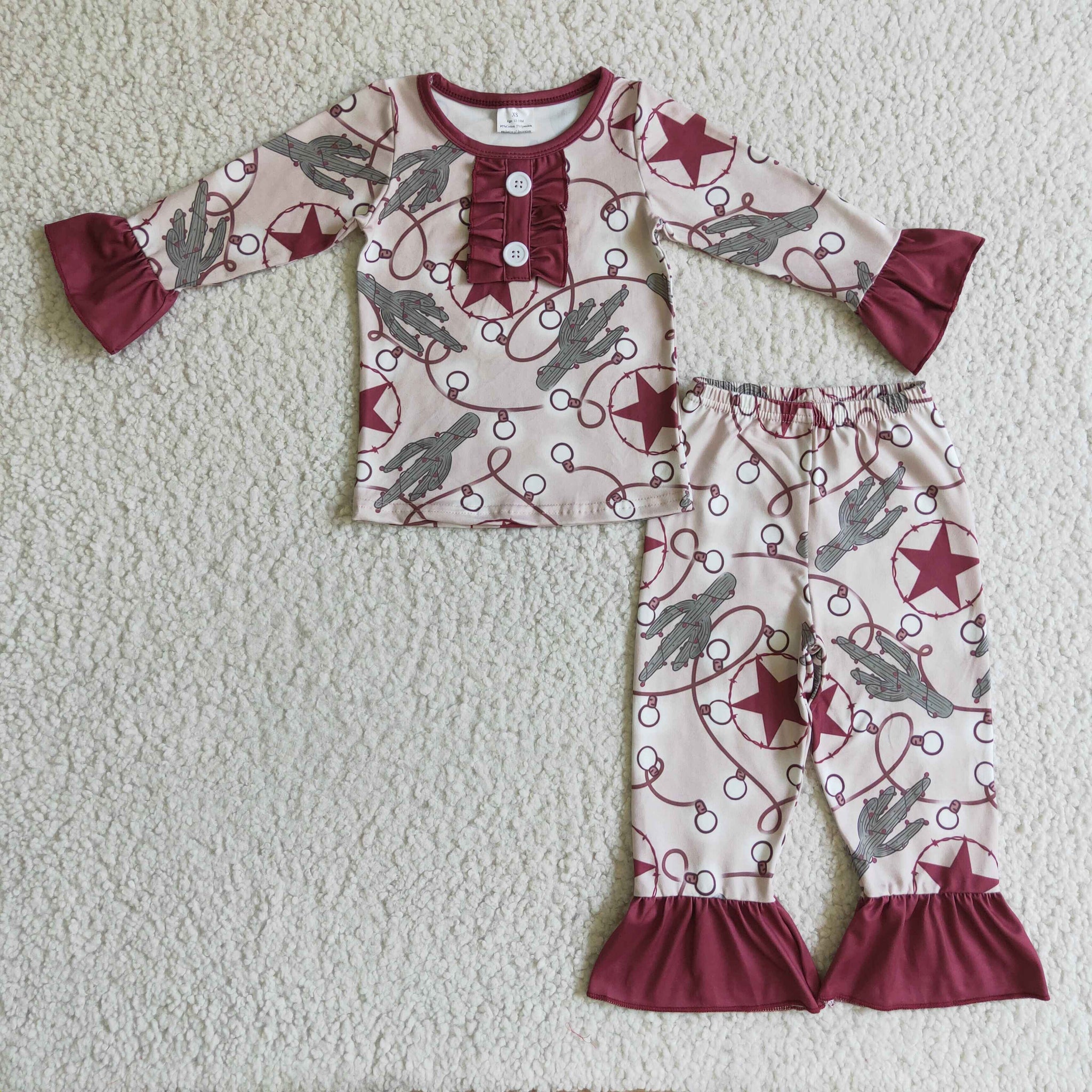 Girls Cactus Pajama Set