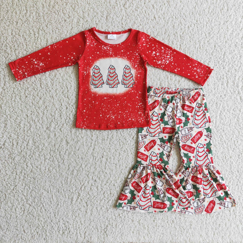 Christmas Kids Girl Cake Print Set