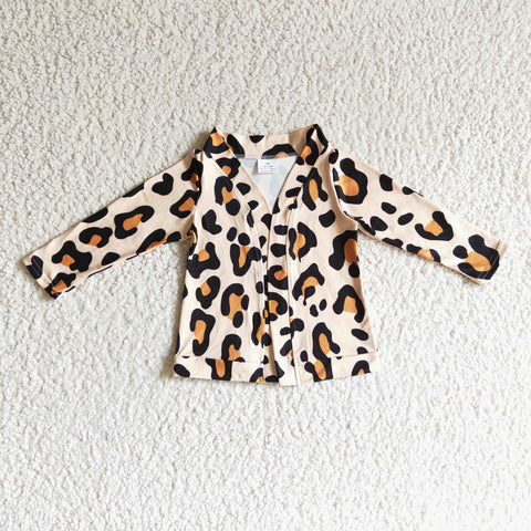 GT0038 Girls Leopard Print Cardigan
