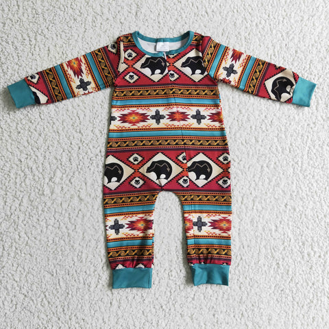 LR0183 baby boy winter long sleeve romper