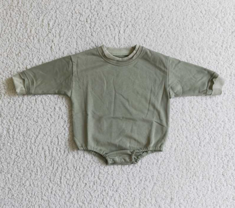 LR0218 light green cotton romper