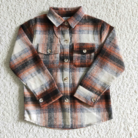 BT0116 boy's plaid shirt