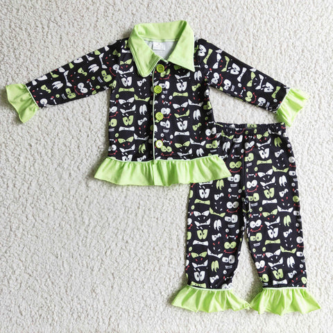 cartoon autumn and winter girl long-sleeved pajamas