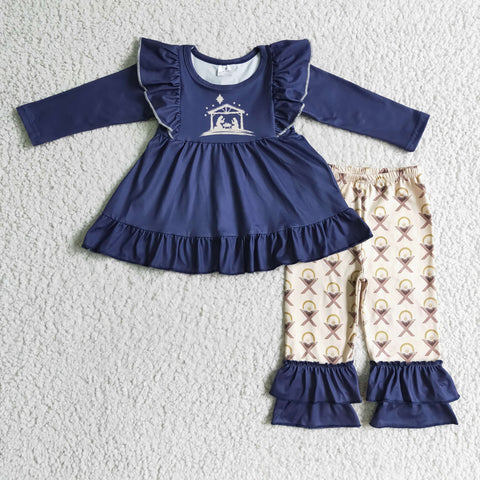 6 B11-25 Jesus Child Girls Long Sleeve Suit