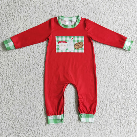 LR0189 baby christmas long sleeve romper