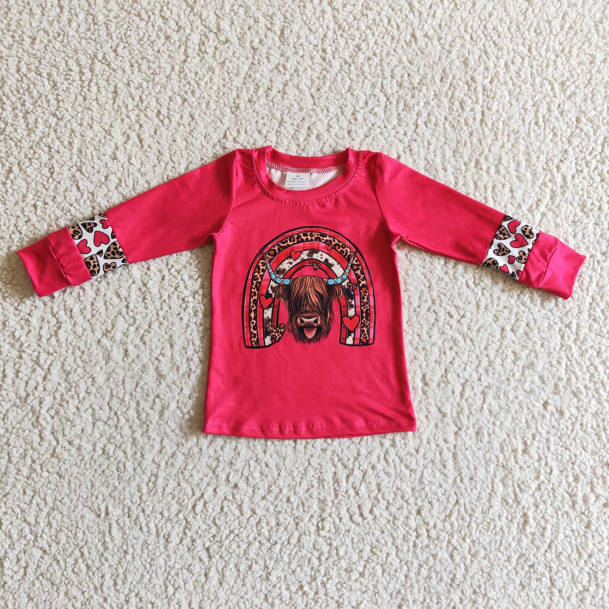 GT0067 Valentine's Day Girls Long Sleeve Top