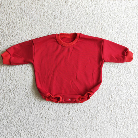 LR0242 cotton red girl romper