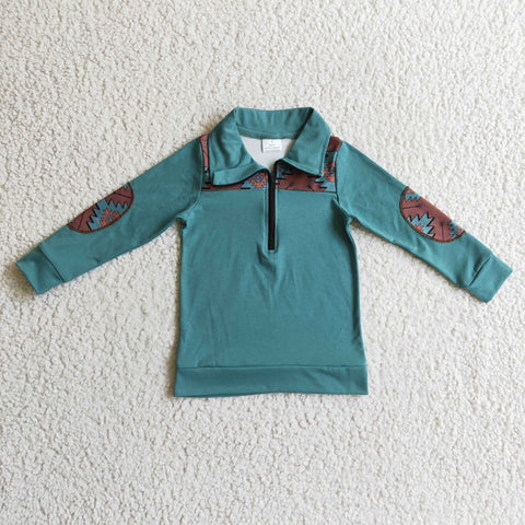 BT0093 Blue Lapel Boys Shirt