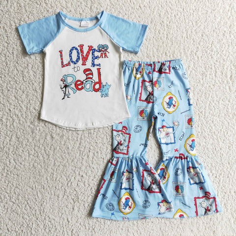 B12-14 dr love read short sleeve + pant set