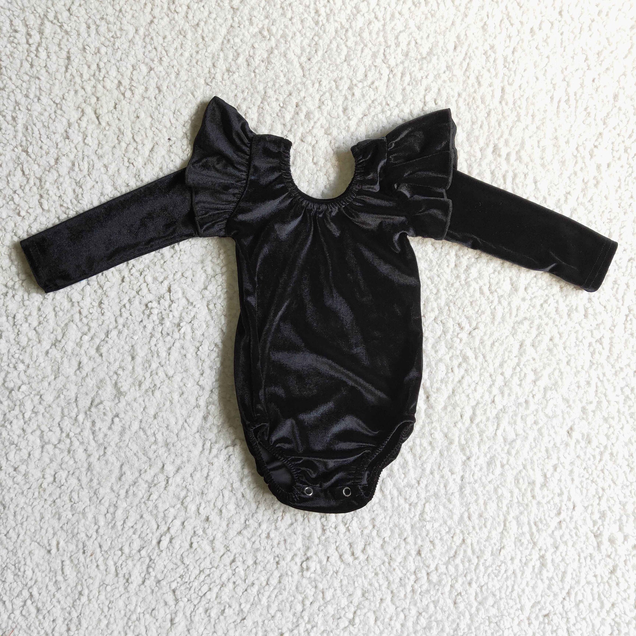 LR0208 black velvet romper