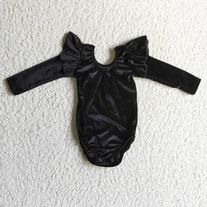 LR0208 black velvet romper