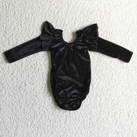 LR0208 black velvet romper