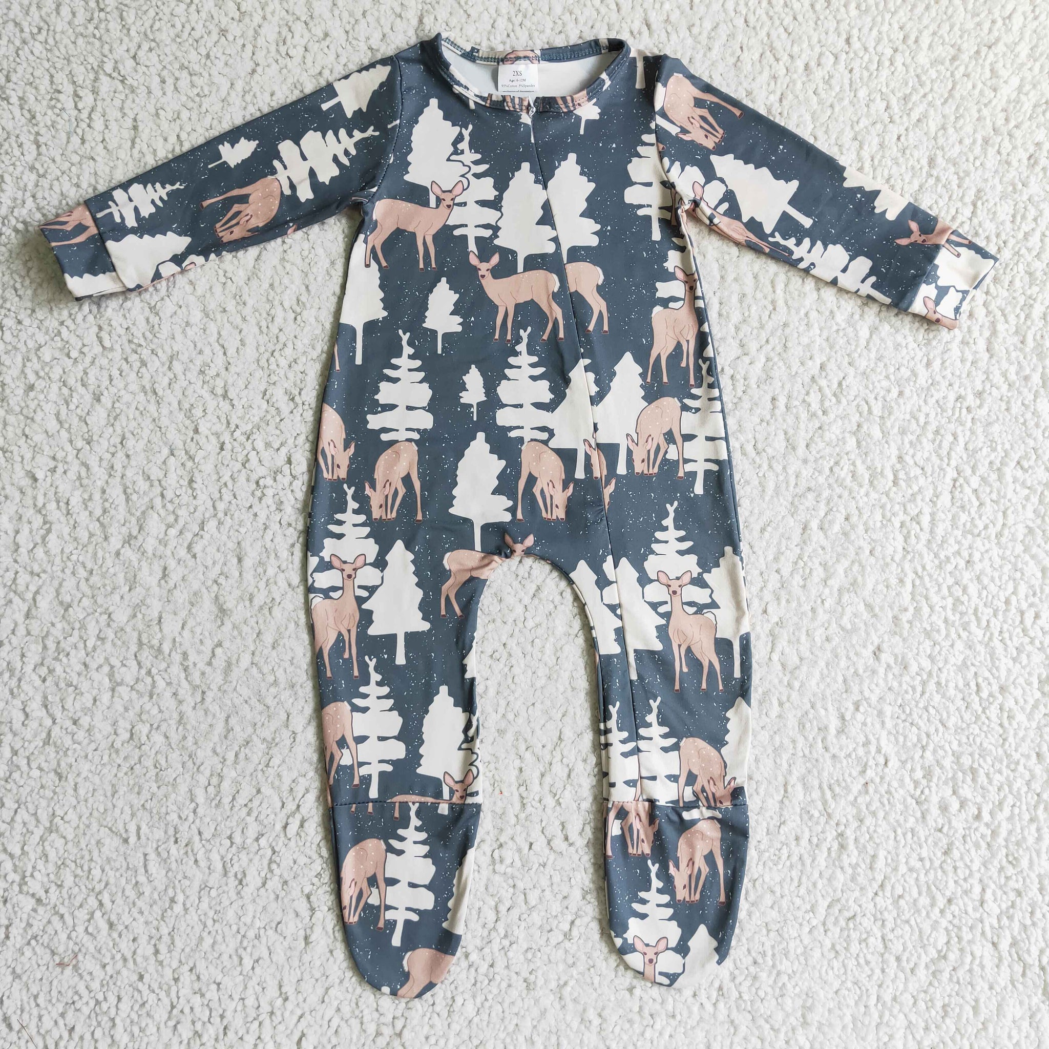 LR0222 boy baby long sleeve winter romper